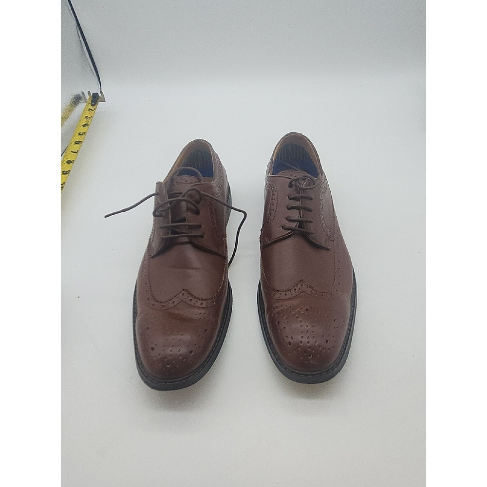 DAVID STONE MEN'S BROWN  OXFORD LACE UP DRESS SHOES SIZE 10.5